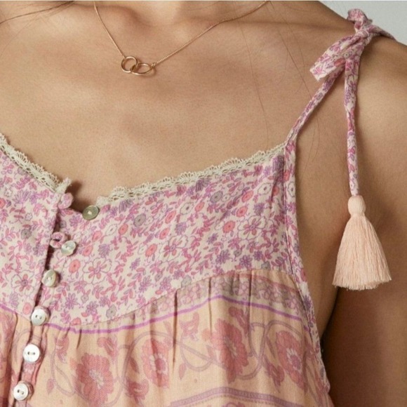Lucky Brand Dresses & Skirts - Lucky Brand Festival Boho Oversized Tiered Ruffle Baby Doll Dress Sz L‎ Pink